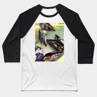 Fish Heads Butcher Market Dead Fish, Gutted Cooking Cooks Sushi Baseball T-Shirt